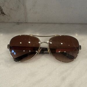 Tory Burch Aviator Sunglasses with Brown Lenses
